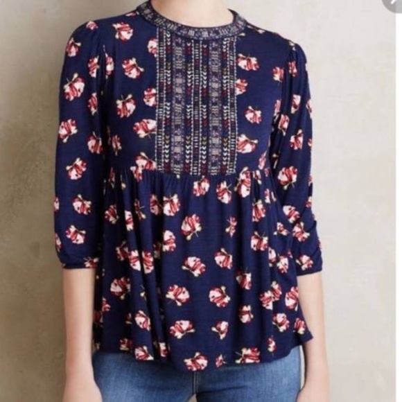 Anthropologie Tops - Anthropologie One September Floral Top